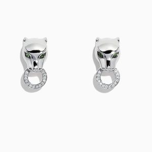 NWT 
Effy Diamond & Tsavorite Panther Earrings